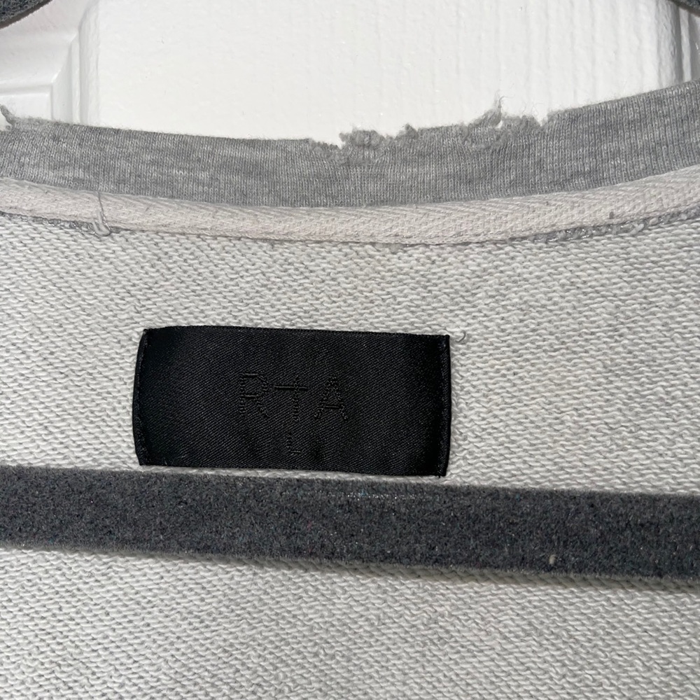 Gray pearl sweater